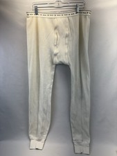 Vtg 70s Hanes Thermal Long Johns Pants Underwear XL Long USA Waffle Hunting Snow