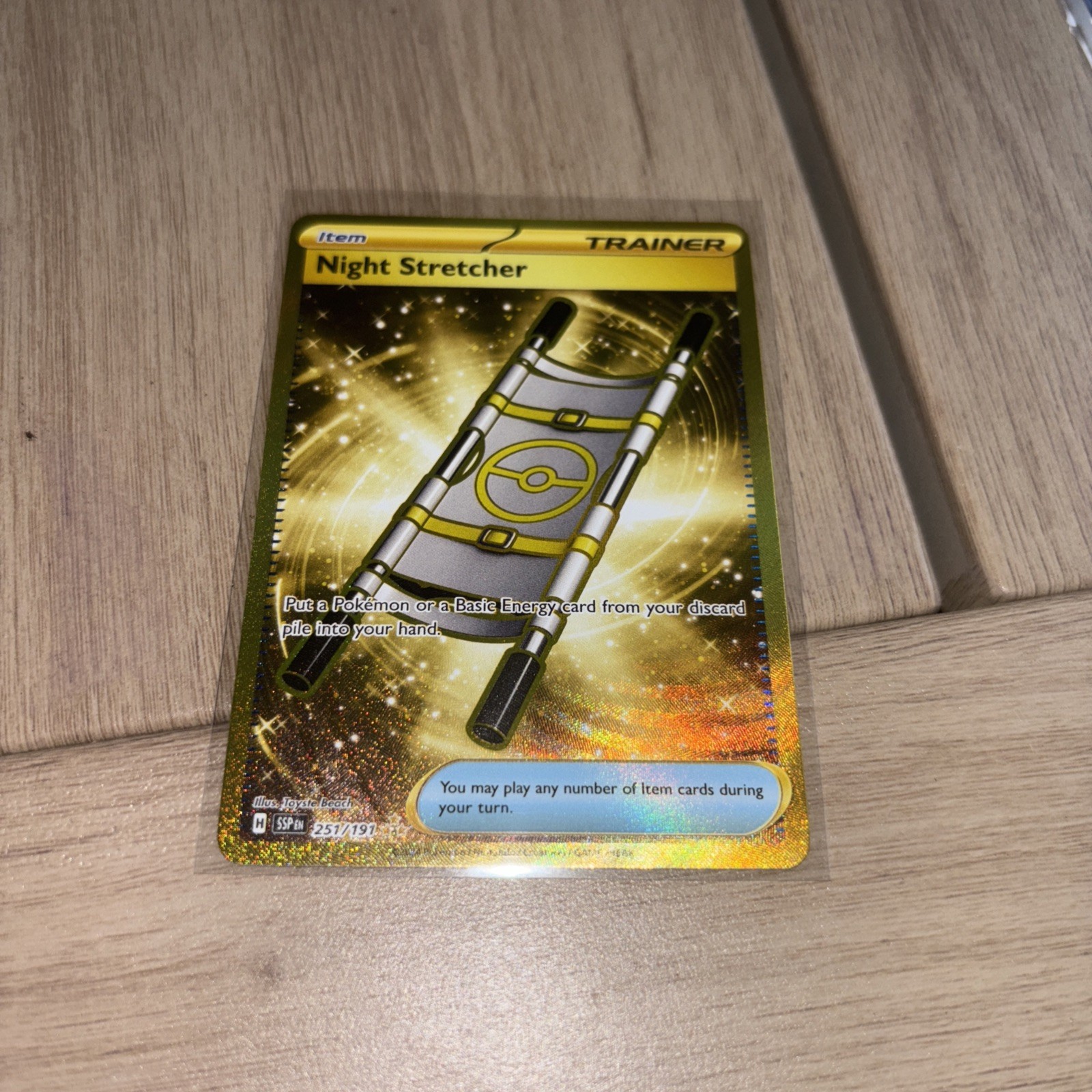 Night Stretcher (251) 251/191 Pokemon Surging Sparks English Gold Holo NM 