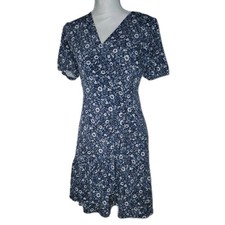 $110 Michael Kors Womens Midi Floral Peony Jersey Knit Wrap Dress SZ Medium