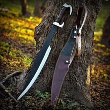 Handmade 300 Spartan King Leonidas Sword with Leather Sheath Collectibe gift.