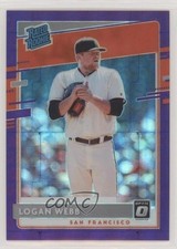 2020 Donruss Optic Rated Rookies FOTL Purple Pandora Prizm 12/99 Logan Webb 1b8