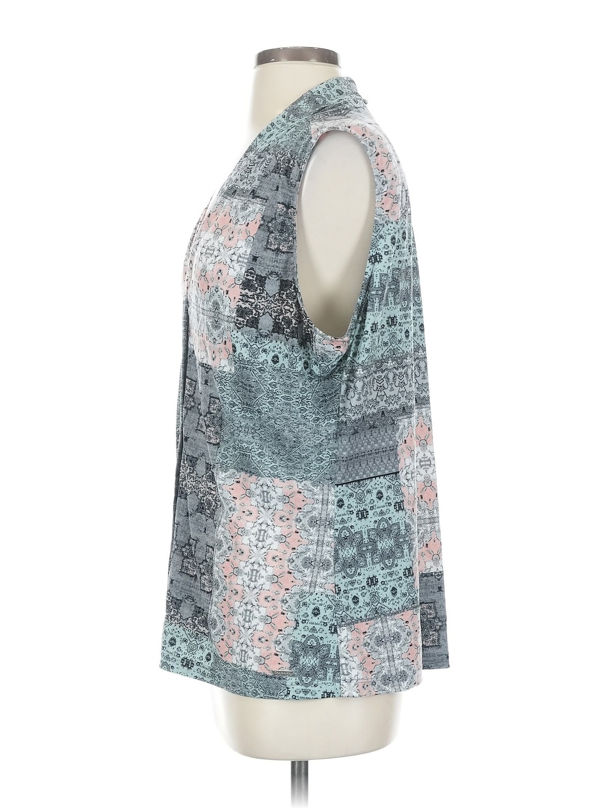 Calvin Klein Women Blue Sleeveless Blouse P thumbnail 4