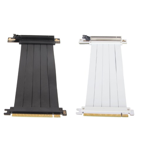 PCIE 4.0 X16 Riser Cable High Speed Flexible Extender Card Extension Port 90 SAL - Afbeelding 10 van 53
