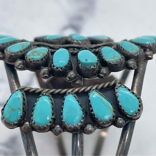 Sterling Silver Petit Point Women's Bracelet NEEDS REPAIR Southwestern - Picture 8 of 12