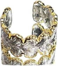 New 2026 Silver Gold Craft Lace Edge Snowflake Rings For Women Banquet Cocktail