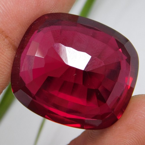 Natural 61.40 Ct Mozambique Red Ruby Cushion Cut Loose Gemstone Certified - Picture 8 of 9