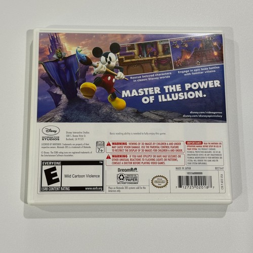 Epic Mickey: Power of Illusion (Nintendo 3DS, 2012) Complete/Tested - Picture 2 of 4