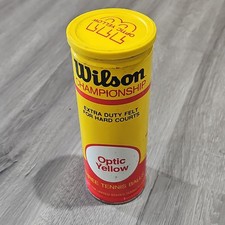 Vintage Wilson Championship Extra Duty Felt Optic Yellow Tennis Balls - Sealed