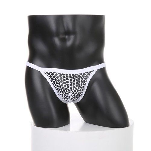 Perizoma uomo perizoma sexy slip trasparente mutandine mutandine a rete - Foto 12 di 28