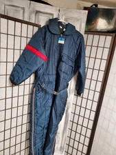 XL vtg JC Penney Snowmobile Apparel Winter Snow Suit Blue Men 70s Made In USA Eu
