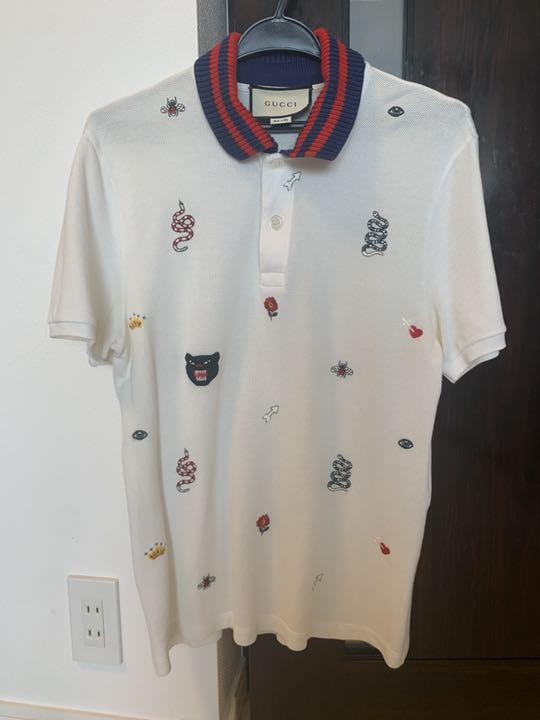 Gucci Mens Polo Shirt M Large Cotton Classic Casual Fit