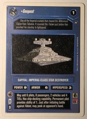 Conquest Star Destroyer - Star Wars CCG -  A New Hope Revised WB White Border