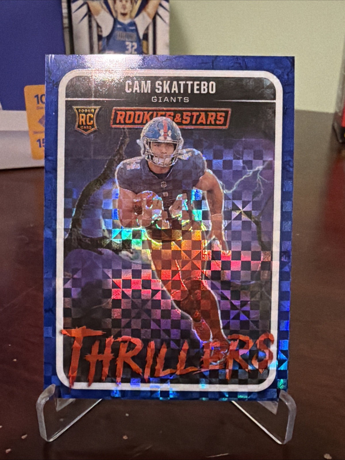 2025 Rookies & Stars Blue Plaid Prizm Thrillers CAM SKATTEBO (RC) #26 GIANTS 🏈