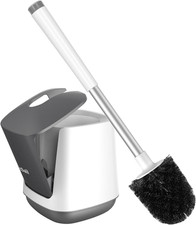 Toilet Brush and Holder, Self Closing Lid Toilet Bowl Brushes Holder and Extra L