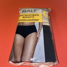 Bali Women s Medium 4 Pack Microfiber Panty Briefs / Assorted / Size 6 / Med
