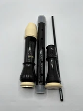 Aulos Tenor Recorder  Model 311 N- E Resin 3 Piece With Leather Case JAPAN