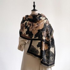 Women Winter Thick Faux Cashmere Scarf Luxury Warm Blanket Shawl Fashion Wrap
