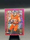 New Listing2025 Topps Chrome Football Bo Nix – Pink X-Fractor / Pink Checker Refractor