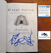 DANIEL RADCLIFFE AND RUPERT GRINT AUTOGRAPH SIGNED HARRY POTTER BOOK ACOA