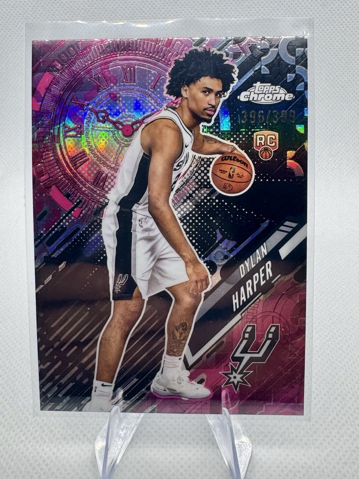 2025-26 Topps Chrome DYLAN HARPER #GT-17 Go Time Magenta Refractor /399 RC SP