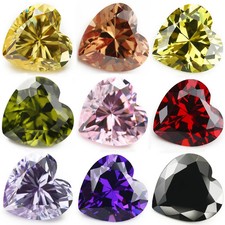 3x3mm~10x10mm Heart Shape Loose Cubic Zirconia Stone 5A CZ Gemstones for Jewelry