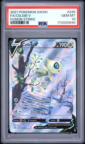 CELEBI V Fusion Strike Holo Alt Art Ultra Rare #245 PSA 10 Pokemon