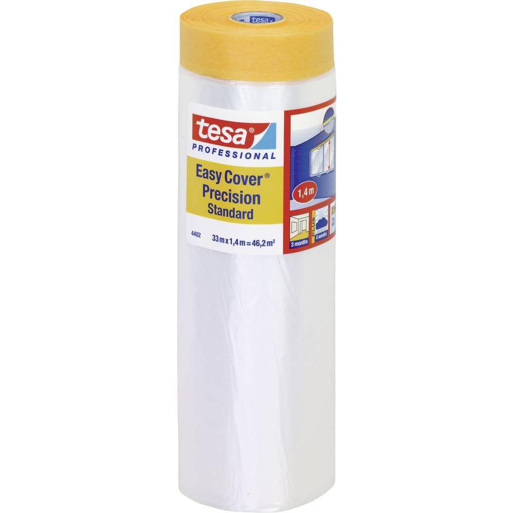Film de masquage tesa Easy Cover évite les coulures peinture bâche orange 33x1.4m