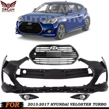 Front Bumper Cover & Grille Assembly Kit For 2013-2017 Hyundai Veloster Turbo
