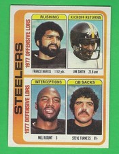 1978 Topps '77 Steelers Team Checklist #522 NM Harris, Smith, Blount, Furness