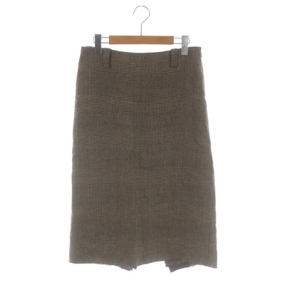 Skirts】MADISONBLUE 23SS LOW WAIST STRAIGHT SK HEMP GC Tight