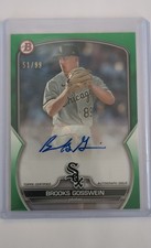 2023 Bowman - Paper Prospect Autographs Brooks Gosswein #PPA-BG Green Border /99