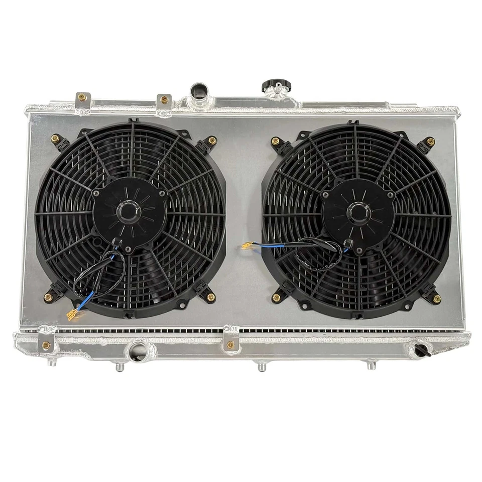 Fan Shroud Radiator For 1993-1997 Toyota Geo Corolla AE101 Prizm 2Row 1409 AT - Image 2 of 4