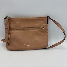 Kate Spade New York Tan Pebbled Leather Crossbody Bag Gold Hardware PXRU4669