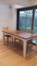 Debenhams oak extending dining table