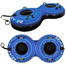 SkinStar Double Snowtube 2er Rodel Schneereifen Rutschreifen Schlitten Bob blau