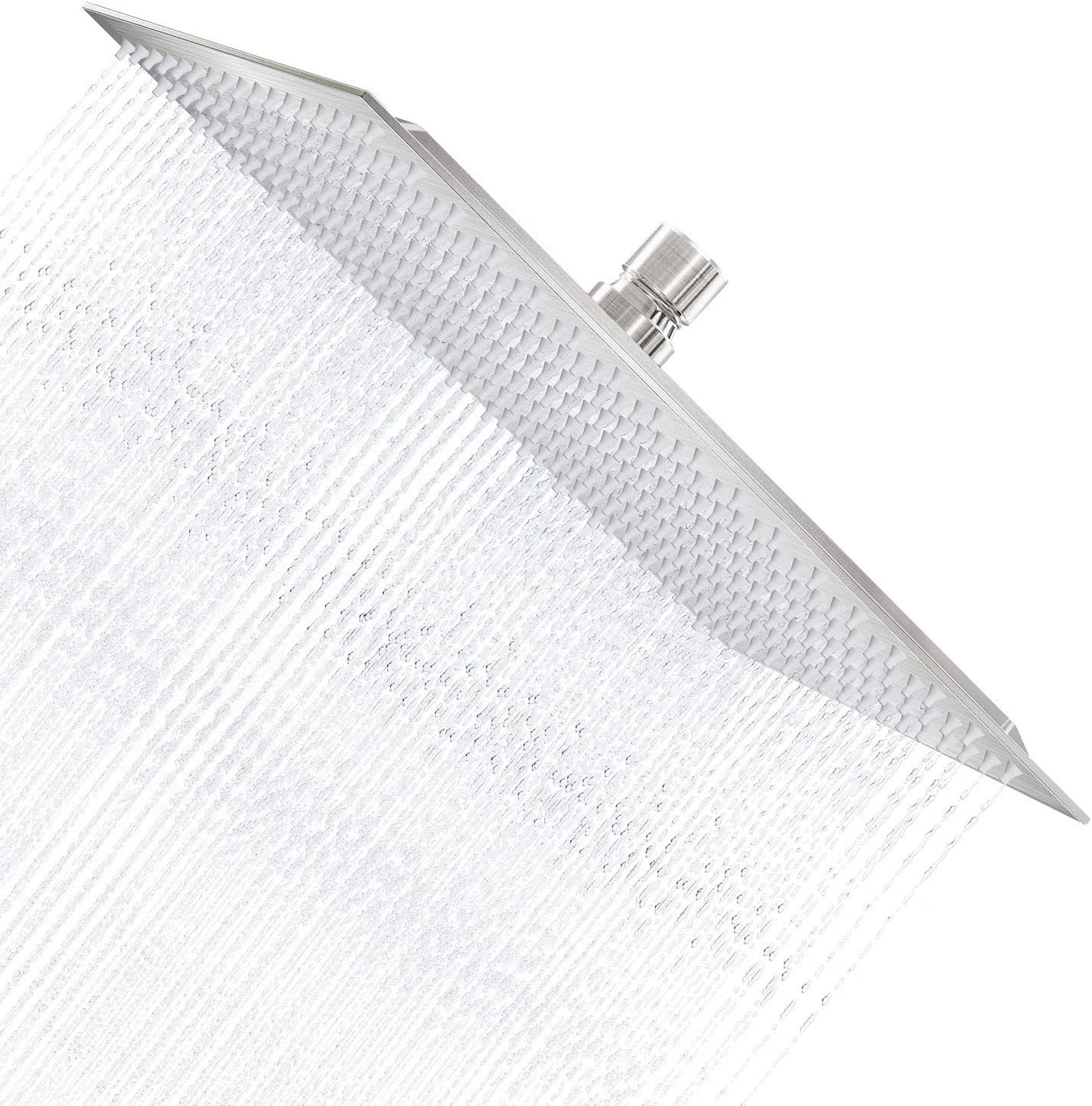16" Ultra Thin Rain Shower Head, 304 Stainless Steel, High Pressure, Brushed Nic