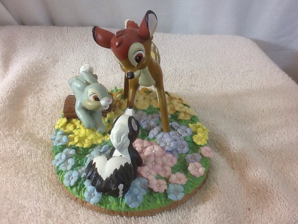 Vtg DISNEY'S Animated Classics BAMBI THUMPER & FLOWER Figurine Statue preowned eBay