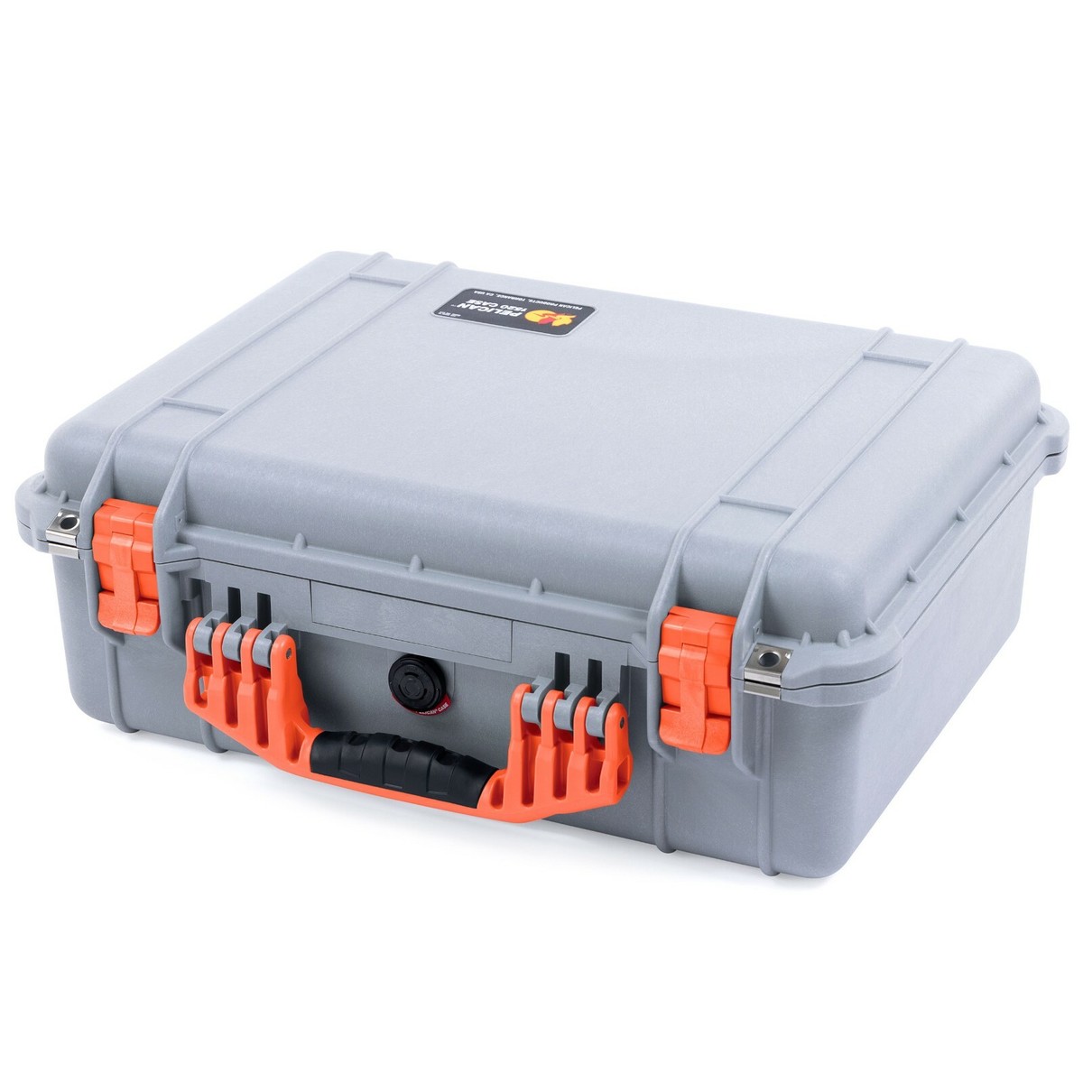 Silver & Orange Pelican 1520 Case. With foam. | eBay