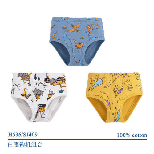 3-Pack Little Boys' Underwear Briefs Soft 100% Cotton Kids Series Toddler Undies - Picture 15 of 25