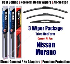 3-Pack Wipers Front & Rear NeoForm fit 2015+ Nissan Murano - 16260/180/12B