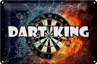 Blechschild Spruch 30X20 Cm Darts Dart King Metall Wanddeko Deko Schild Tin Sign