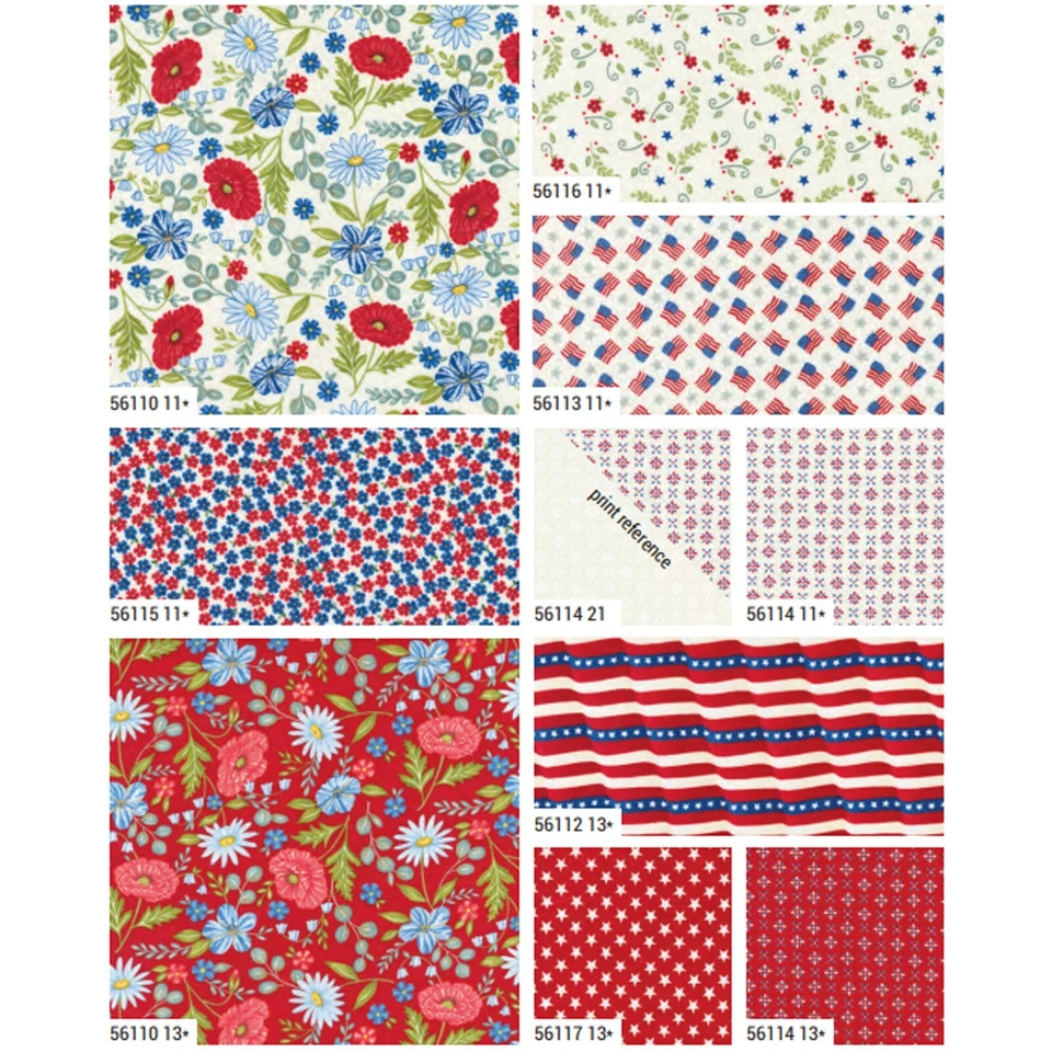 Red, White and Bloom Layer Cake by Deb Strain for Moda Fabrics - Image 2 of 3