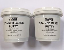 2 LB Stained Glass Putty Black, Stained Glass Supplies