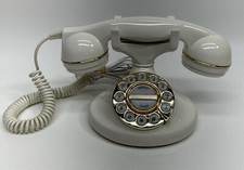 Microtel Rotary Style Push Button Phone White Model 964 Untested