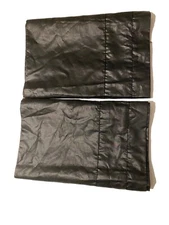 2 Solid Black Top Straight Valance Panels USA made Halloween Witchy