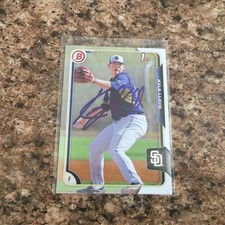 Kyle Lloyd Signed 2015 Bowman Prospects Auto Rc San Diego Padres