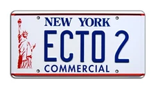Ghostbusters 2 | Ectomobile | ECTO 2 | Metal Stamped Replica Prop License Plate