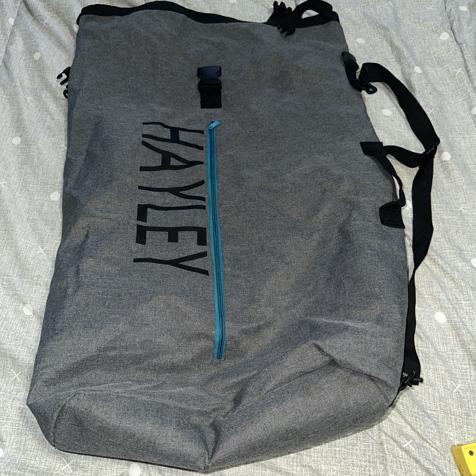 Personalized Hayley Large waterproof 2 Strap Backpack Tote Bag Never Used.