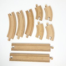 BRIO Wooden Railway Tracks 9 Pieces Authentic Brio Tracks Hard To Find