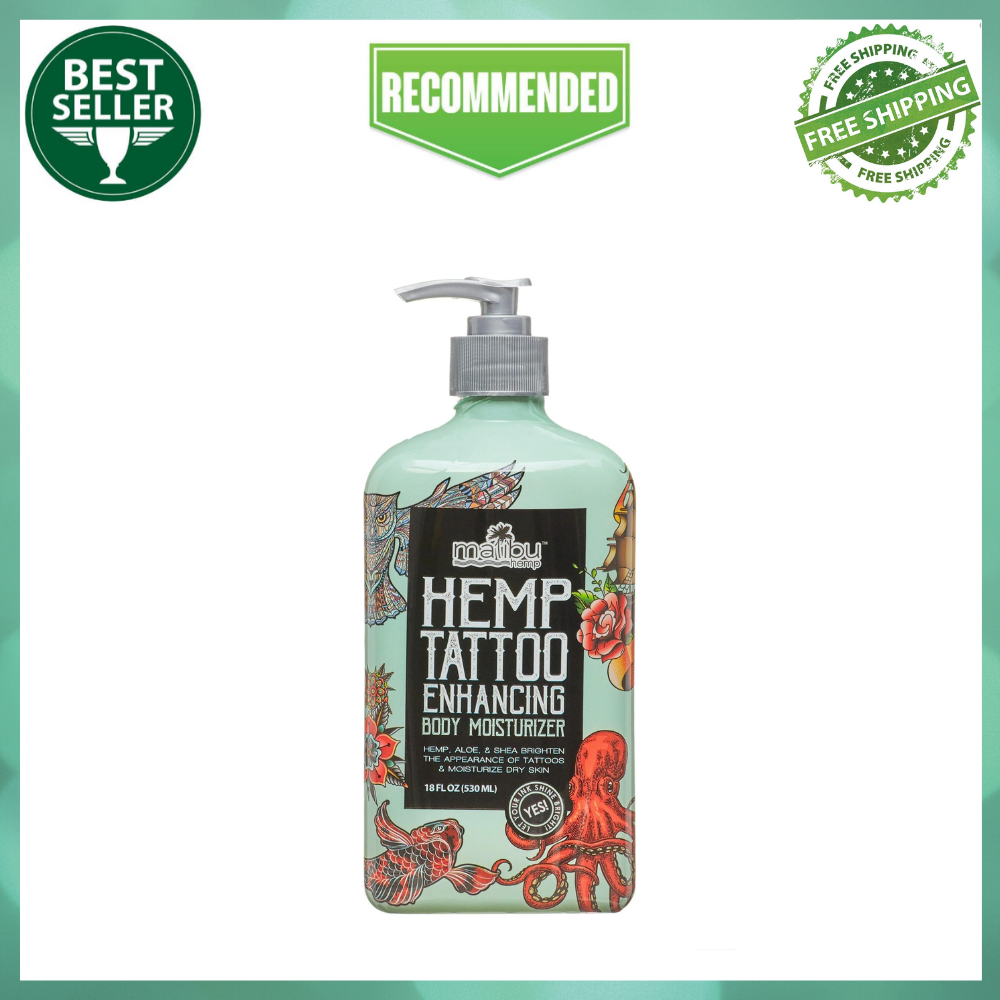 Malibu Tan Hemp Tattoo Enhancing Body Moisturizer 18 Fl Oz Free Shipping